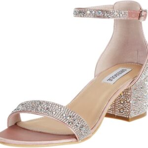 SheSole Girls’s Open-Toe Strappy Low Block Heel Rhinestone Sandals – Excellent for Wedding ceremony and Bridal Attire